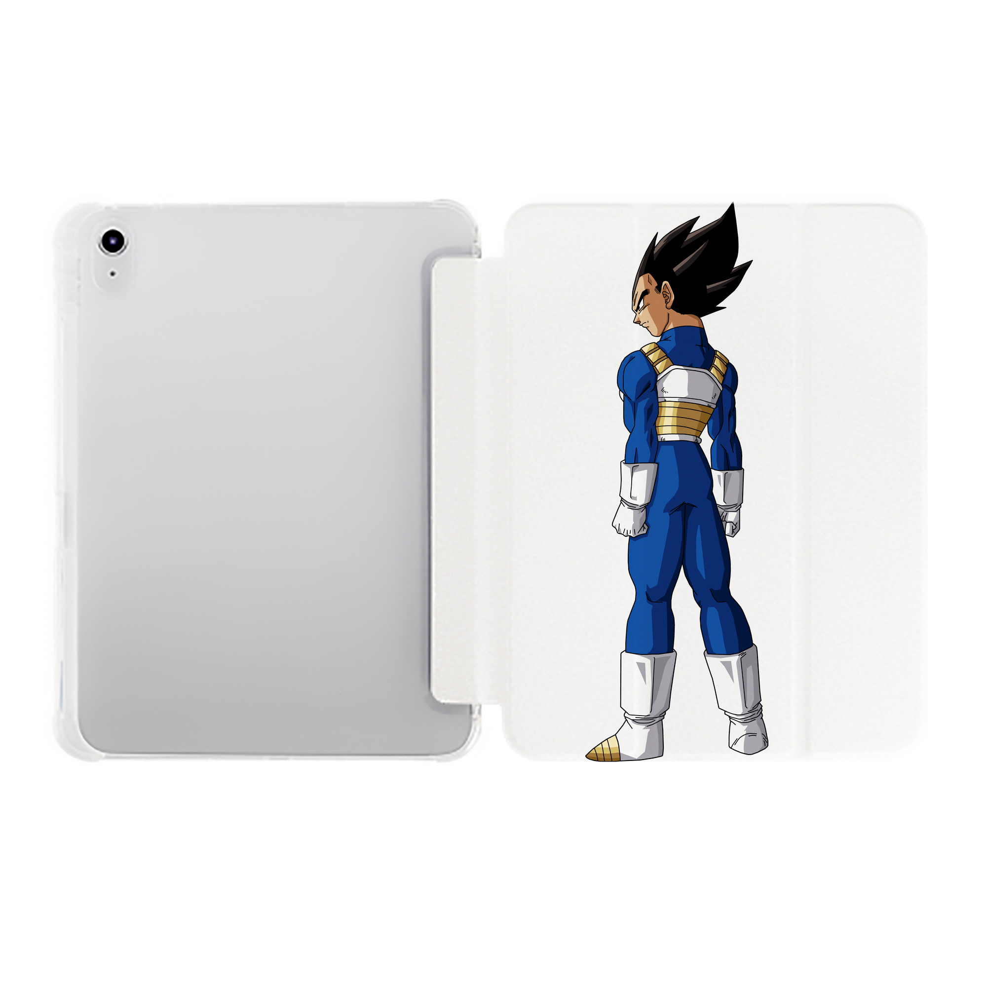 （画像用） ドラゴンボール ベジータ四世（Bejīta Yonsei）DRAGON BALL Vegeta IV IPad ケース ペン収納付き 三つ折りスタンド PUレザー×シリコン 対応機種9.5/10.5/10.9インチ